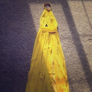 Yellow maxi dress